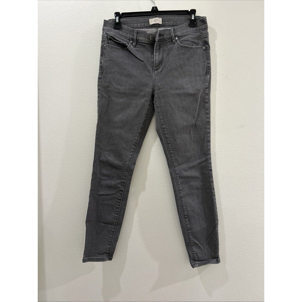 Loft Outlet  Womens Sz 6 Modern Skinny Jeans Gray Denim Cropped